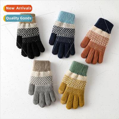 Gloves men women warm cold wind thickened winter touch scree