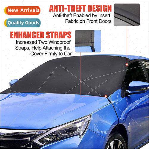 Car snow shield cover silver coated cloth magnet adsorption