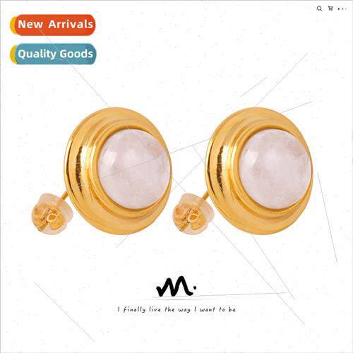 French new fashion simple niche tanium steel gold-plated inl