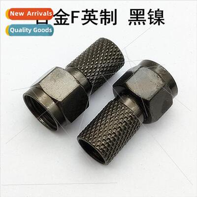 Black nickel-plated self-tightening F-head cable TV cable co