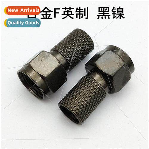 Black nickel-plated self-tightening F-head cable TV cable co