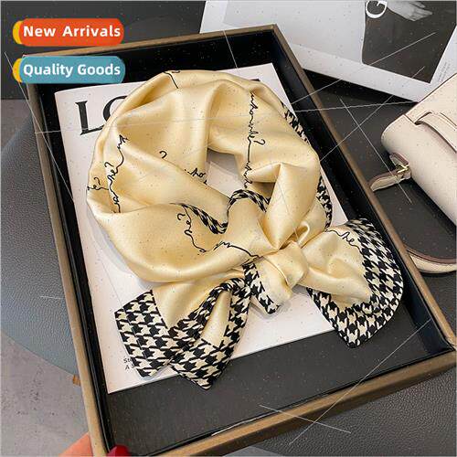 Korea  neckerchief small silk scarf female spring fall ins t