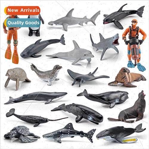 Orca devil fish sea lion penguin shark diver model su orname
