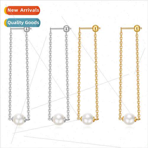 Koreains fashion tassel long chain earrings female tanium st