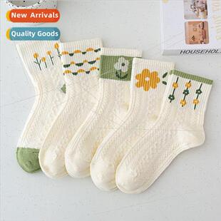 calf socks college womens breath fall mid and Socks spring