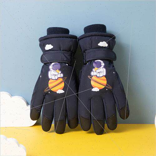 Fall and winter outdoor childrens ski gloves padded and thic