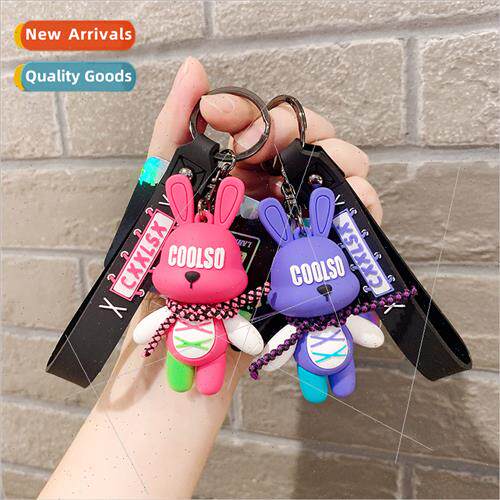 Strap rabb accessories car couple cartoon book bag key chain