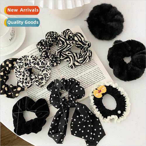 Black large intestine hair bblack fall winter new sweet velv