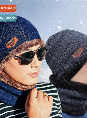 New men hats labelled sports outdoor warm neck padded thicke