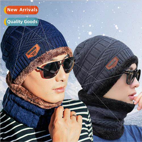 New men hats labelled sports outdoor warm neck padded thicke