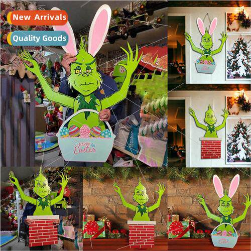 Easter new hangings creative rabb ears Grinch egg  hanging h