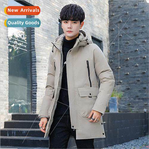 Autumn winter new down cotton jacket men long work fatigue j