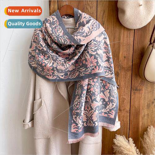 2023 new floral silk scarf female Japan Korea Qingxin wind w