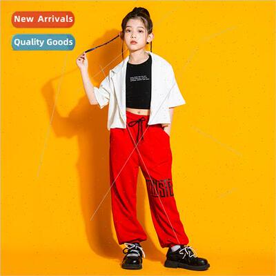 Jazz Dance Costume Children Dancewear Girls Summer Set Dance