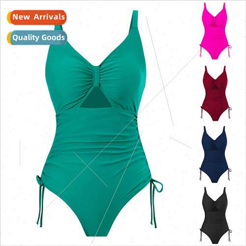 2024 new one-piece swimsu womens Europe cut-out bikini swims