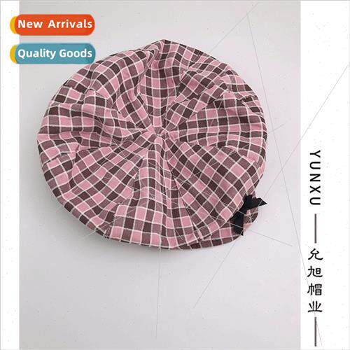 Summer cute bow art students exaggerated large  cloud hat ve