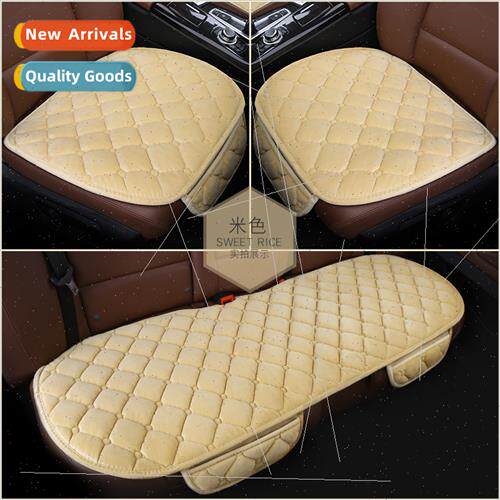 Car cushion whout backrest plush winter seat cushion threePC