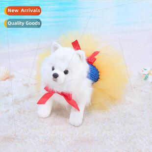 Whe Costu Dress Party Cat Dog Snow Summer Pet Mesh New