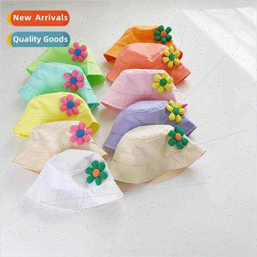 Spring  large flowers children fisherman hat summer casual v