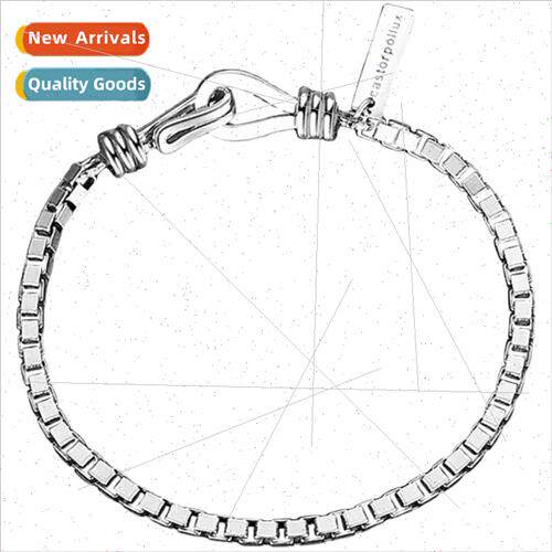 Europe Cuban Bracelet Men  Vintage Old Square gn Box Bracele