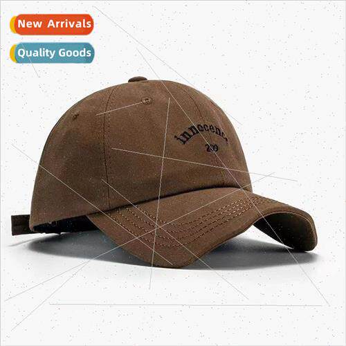 Solid color letters embroidered baseball cap female Korea  s