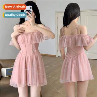 swimsu female springs new hot conservative piece 2024 one