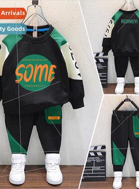 Children sweater su boys spring autumn  gas sports set boys