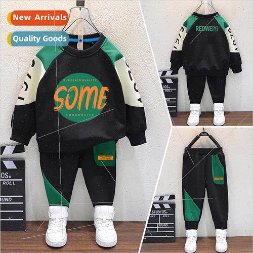 Children sweater su boys spring autumn  gas sports set boys