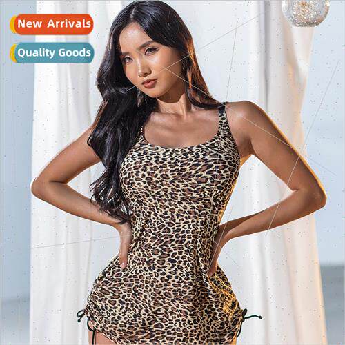 Europe Sexy Leopard Spl Womens Swimsu Belly Shading Slim Bea