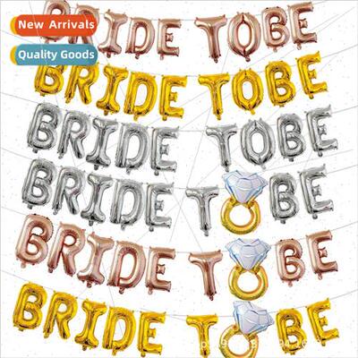 Rose gold bridetobe letter aluminium film balloon bacheloret