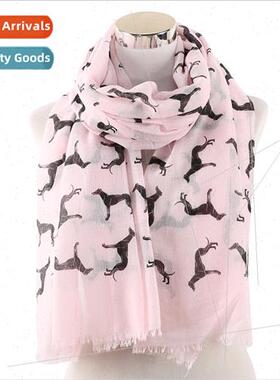 Europe Uned States new cute dog animal print pattern scarf l