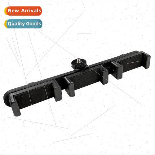 Plastic crossbar bracket wh three cell phone clips multi-cam