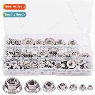 hexagon 304 flange nut M3M4M5M6M8M1 140pcs combination boxed