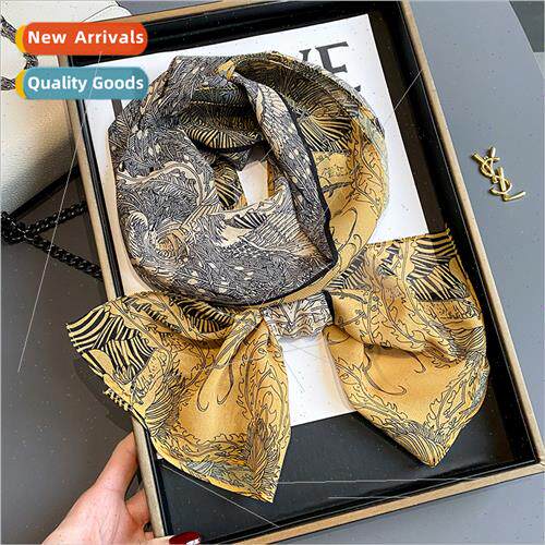 New printing  silk scarf female temperament shawl sunscreen