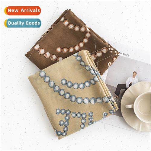 Europe Uned States geometric pearl chain scarf female fashio