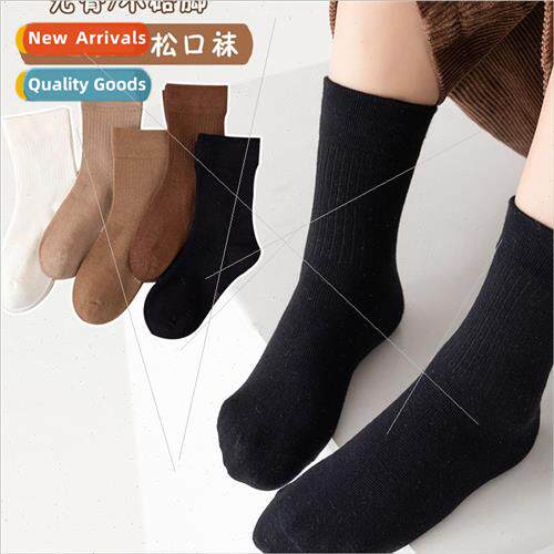 Childrens fall and winter cotton socks loose mouth breathabl