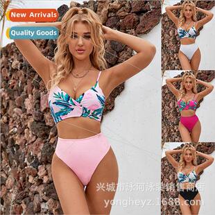 Bikini New Swimsu Sexy Printed Swimwear Womens 2020