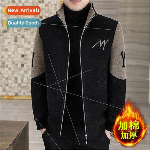 Autumn winter new thickened tweed jacket stand-up collar jac