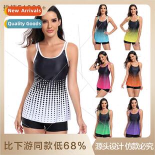 2024 Gradient Swimsu Bik Women Skirt Swimwear Europe New Spl