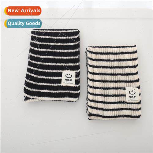 Children winter new striped knted small scarf primary second