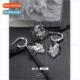 pin mask silver 925 hundred female earrings face Human