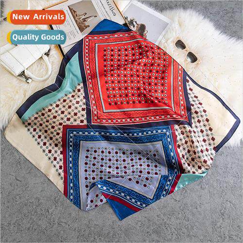 Korea retro chain 70 small square scarf female thin silk sca