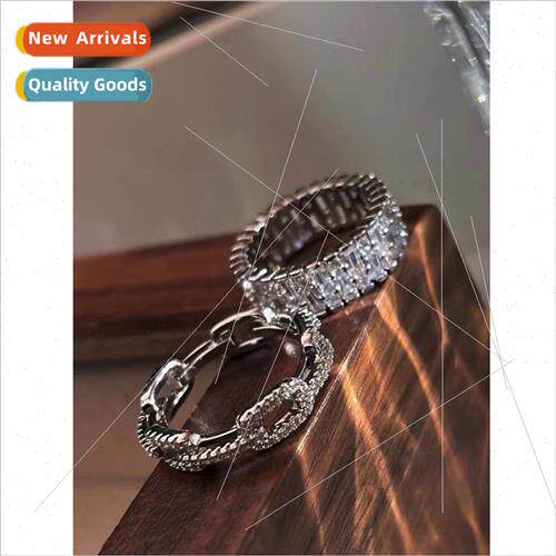 fall winter sweet cool chain plain ring women niche brass zi