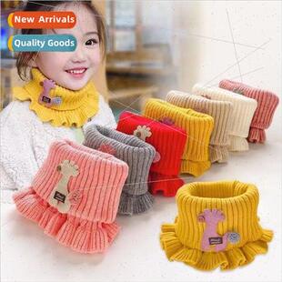 neck baby circle winter knted Children set scarf