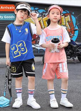 2023 summer new children short-sleeved shorts fake twoPCS sp