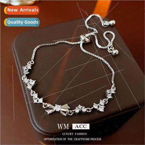 Diamonds zircon love bow splicing bracelet niche hundreds st