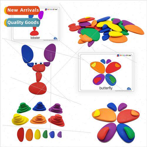 Rainbow Pebbles Plastic Goose Stacking Stone Early Learning