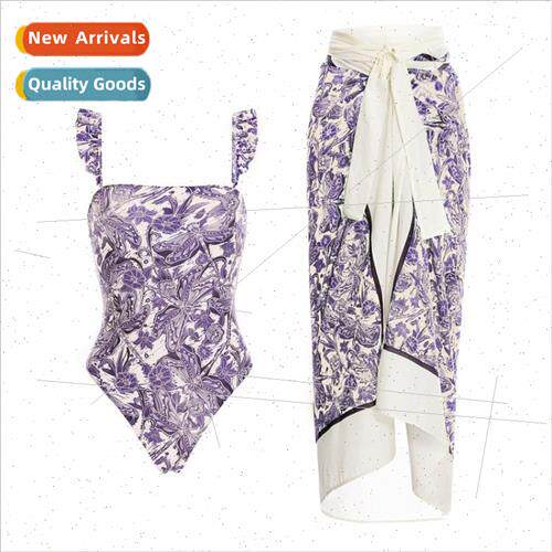 2023 Europe new one-piece swimsu women tight thin retro stra