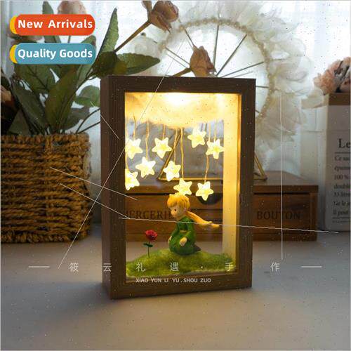 Starry sky small prince night light handmade diy photo frame