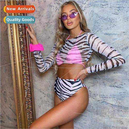 Swimsu Europe Bikini 2023 New Three Piece Swimsu Bikini Leop